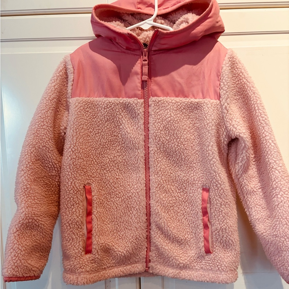 Lands End Sherpa Fleece hooded jacket
